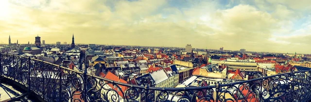 Udsigt over Københavns tage og kirketårne
